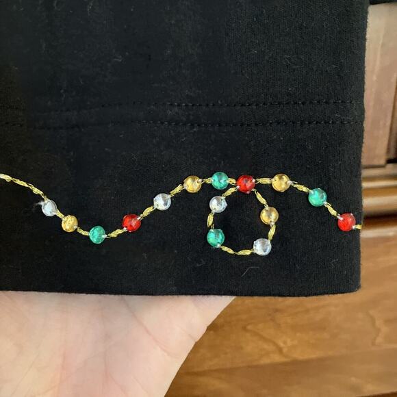 Marisa Christina Woman Christmas Beaded Ornament Black Cardigan Plus Size X - Picture 10 of 13